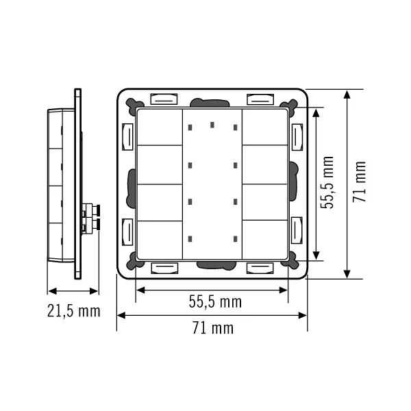 Esylux PUSH BUTTON x8 DALI-2 WH Pic_1