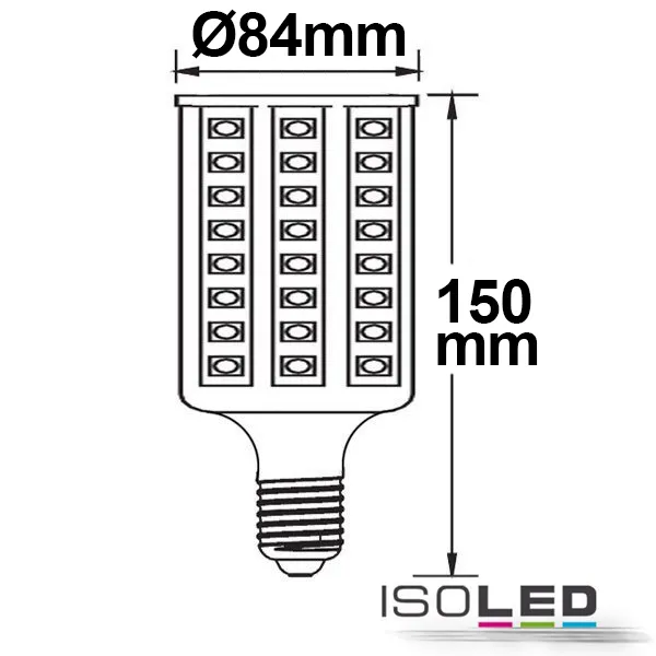 ISOLED E27 Corn Leuchtmittel, 136SMD, 20W Pic_3