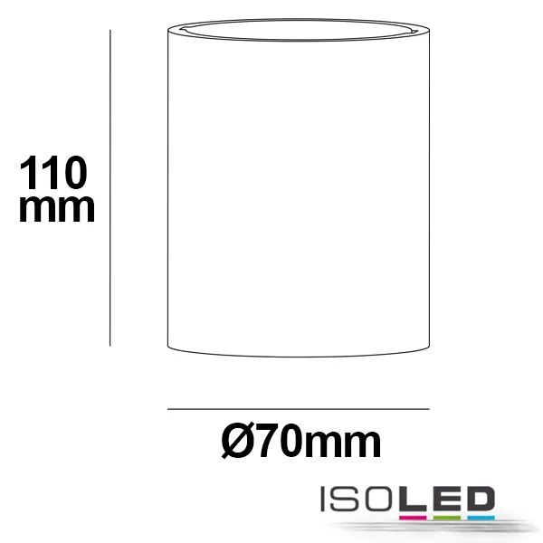 ISOLED Gips-Decken-Anbauleuchte, GU10, rund Pic_2