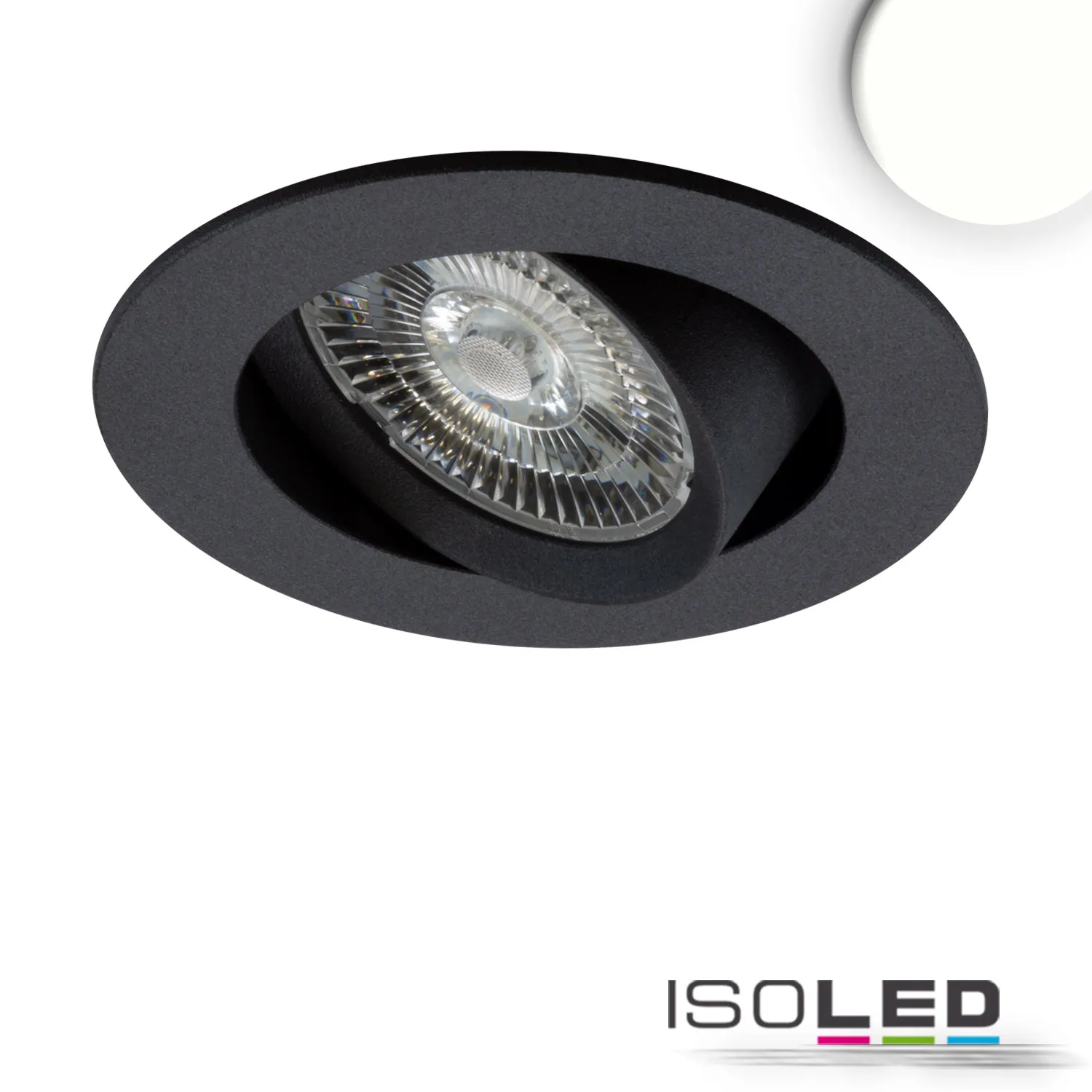ISOLED LED Einbauleuchte Slim68 schwarz, rund Pic_1