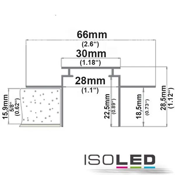 ISOLED Installationskanal für Einbauprofile Pic_2