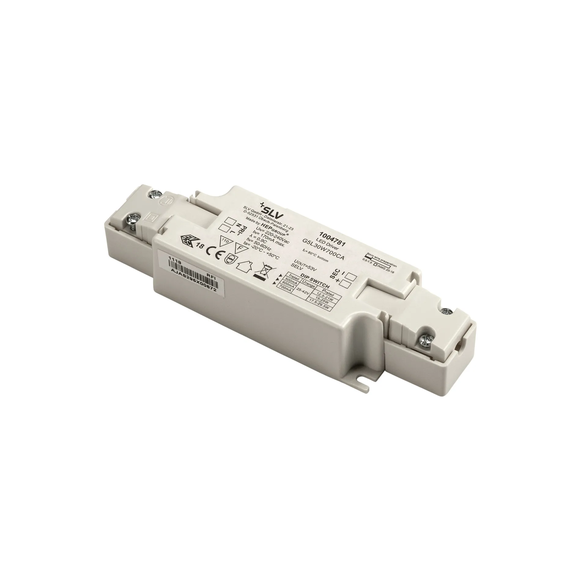 SLV ELEKTRONIK GMBH LED Treiber 21-29,5W 500/600/700mA weiß Pic_1
