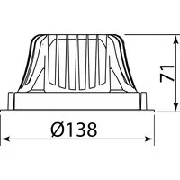 Nobile Licht LED Downlight 21W S weiß 80° neutralweiß Diffusor Pic_1