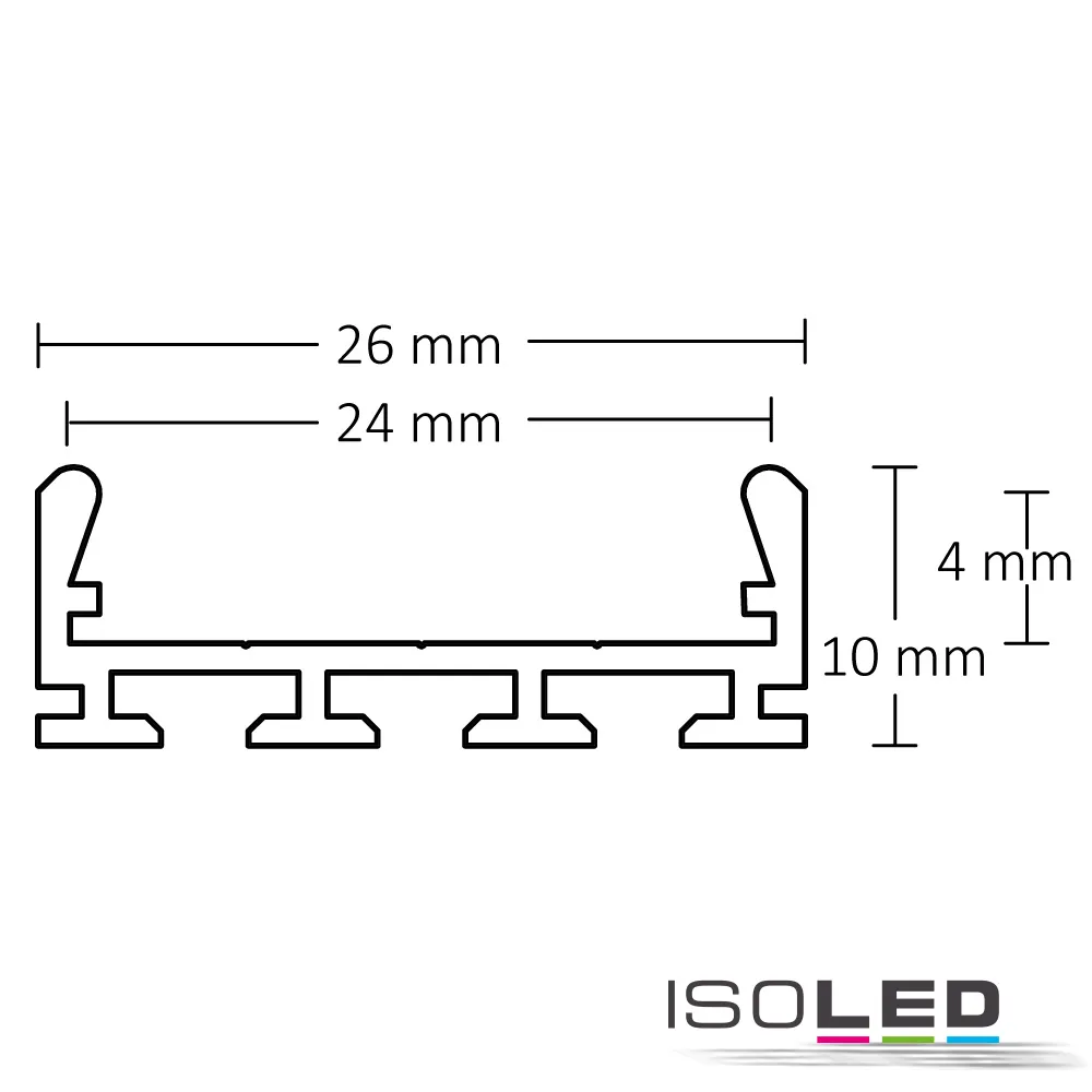 ISOLED LED Aufbauprofil WING20 klein, eloxiert Pic_1