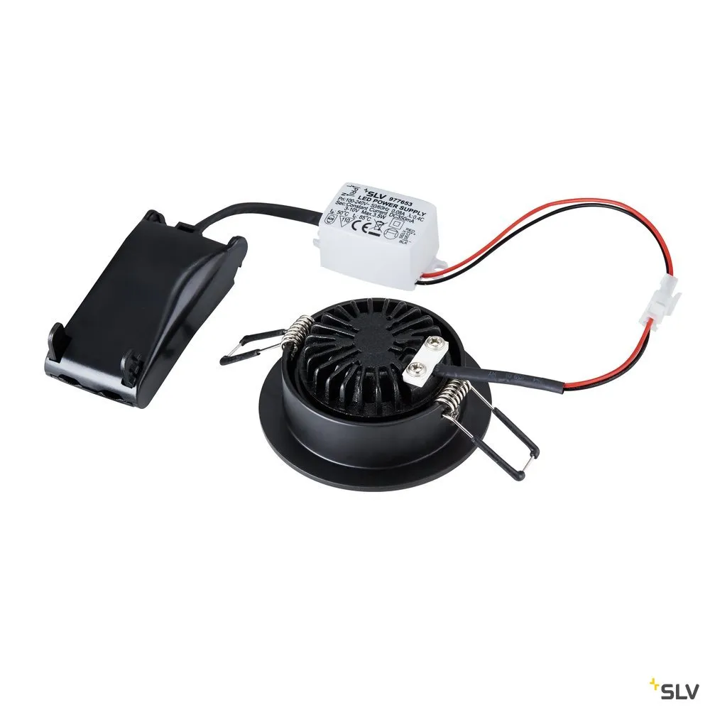 SLV ELEKTRONIK GMBH NEW TRIA 68 DL CS rund 3000K schwarz Pic_2