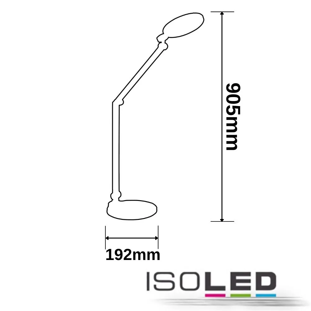 ISOLED Tischleuchte Metall 10W silberfarben Pic_2