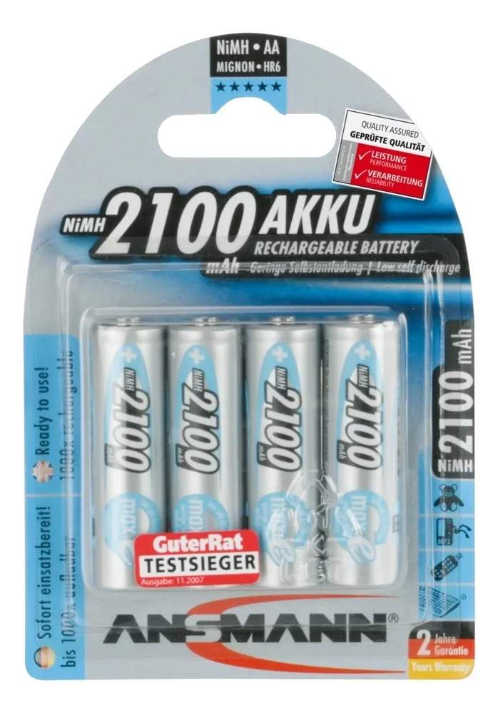 Ansmann 4 Mignon AA NiMH Akku 2100mAh Pic_1