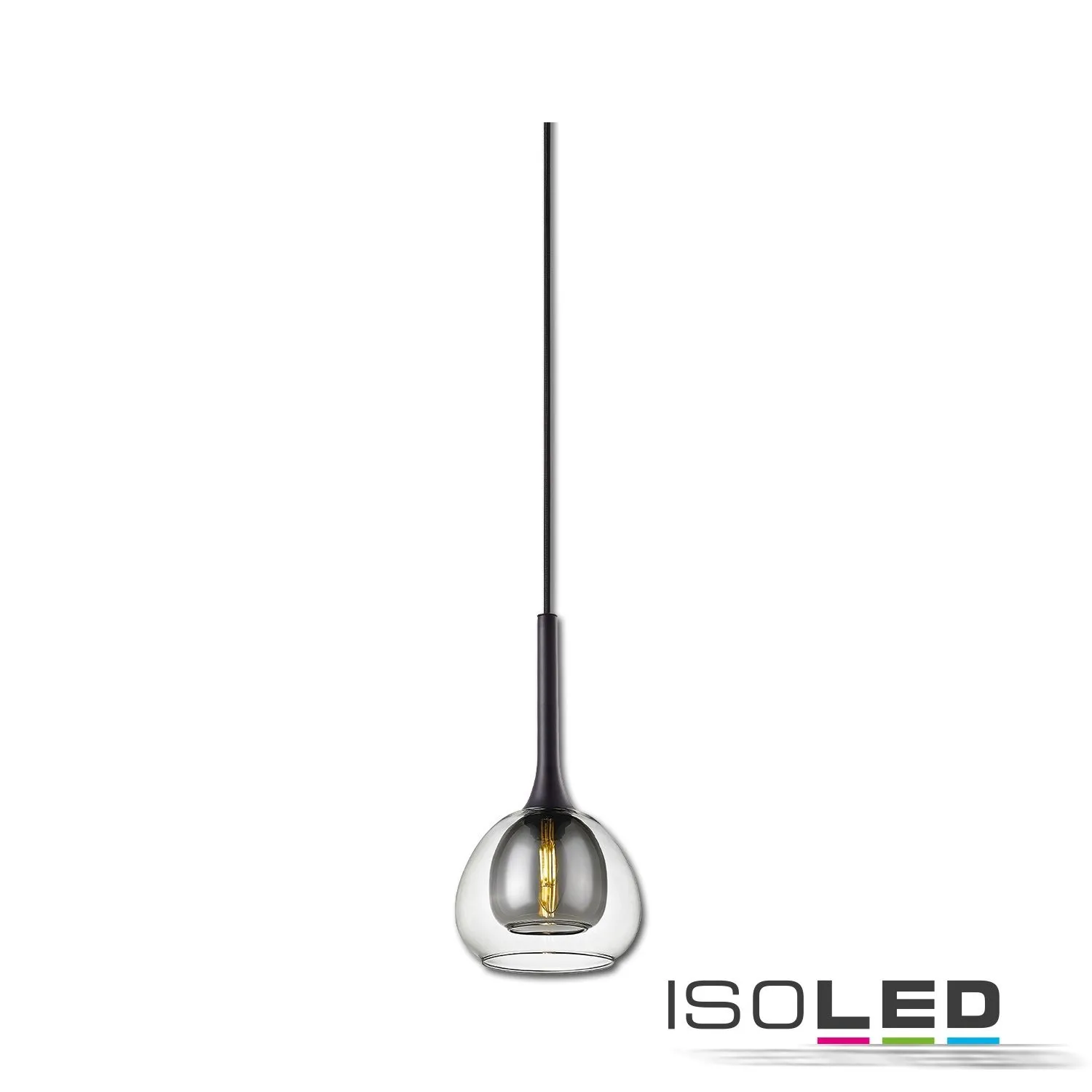 ISOLED Pendelleuchte, clear/black Glas, E14 Pic_2