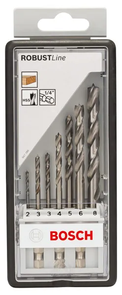 Bosch 7tlg. Robust Line Holzspiralbohrer-Set, Sechskants Pic_2