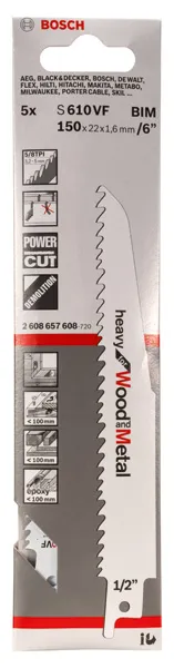 Bosch Säbelsägeblatt S 610 VF Pic_4