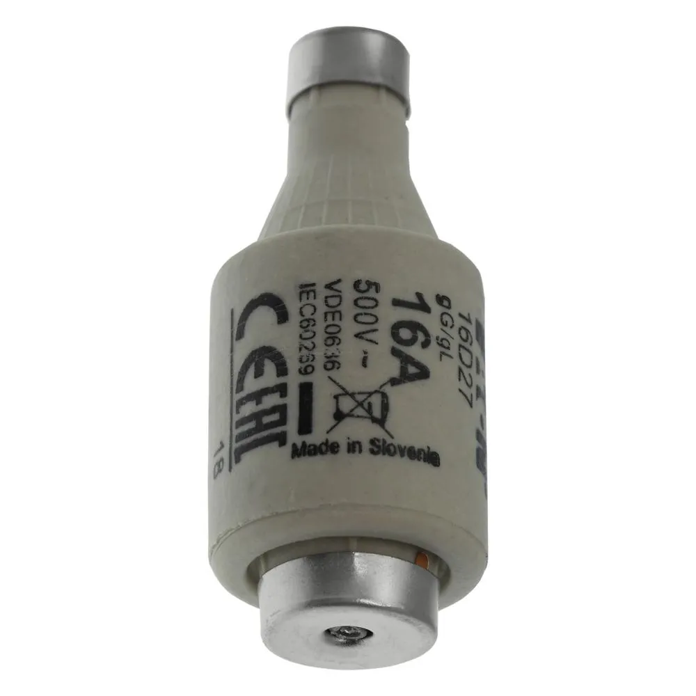 Eaton Electric FUSE D2 16A 500 VAC T GL/GG E27 Pic_1