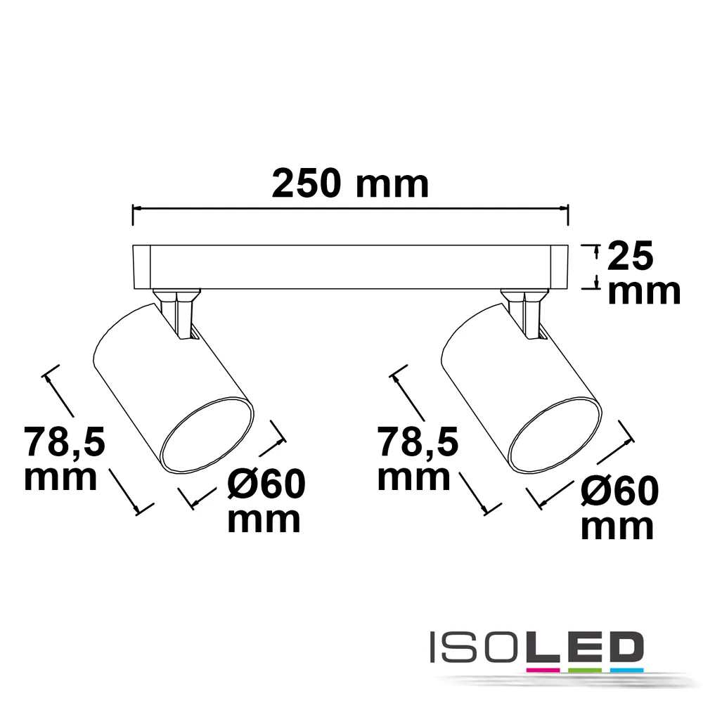 ISOLED Wand-/Deckenleuchte GU10 Dual Pic_1