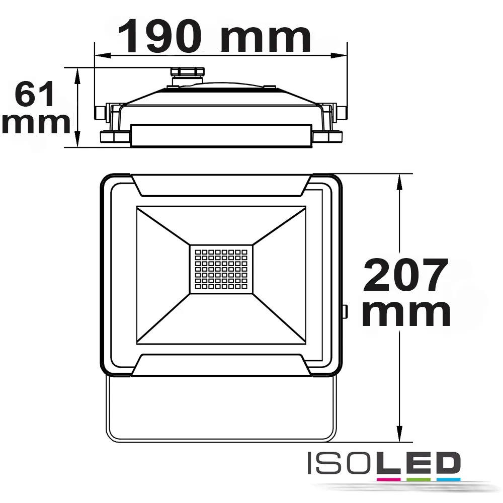 ISOLED LED Fluter 30W, kaltweiß, schwarz Pic_2
