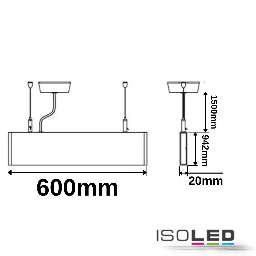 ISOLED LED Hängeleuchte Linear Up+Down 600 Pic_2