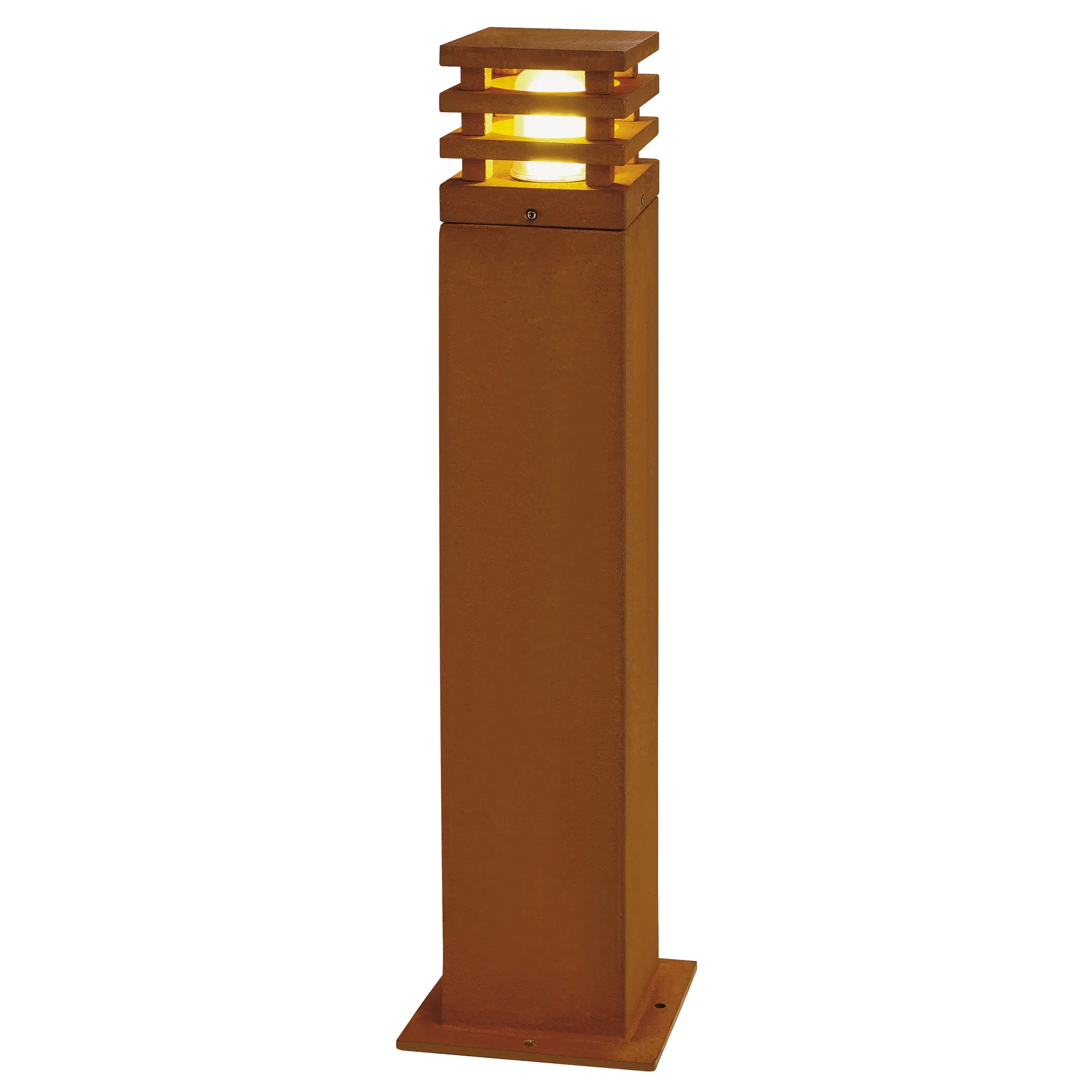 Slv RUSTY® 70 Pole eckig 3000K IP55 rost Pic_1