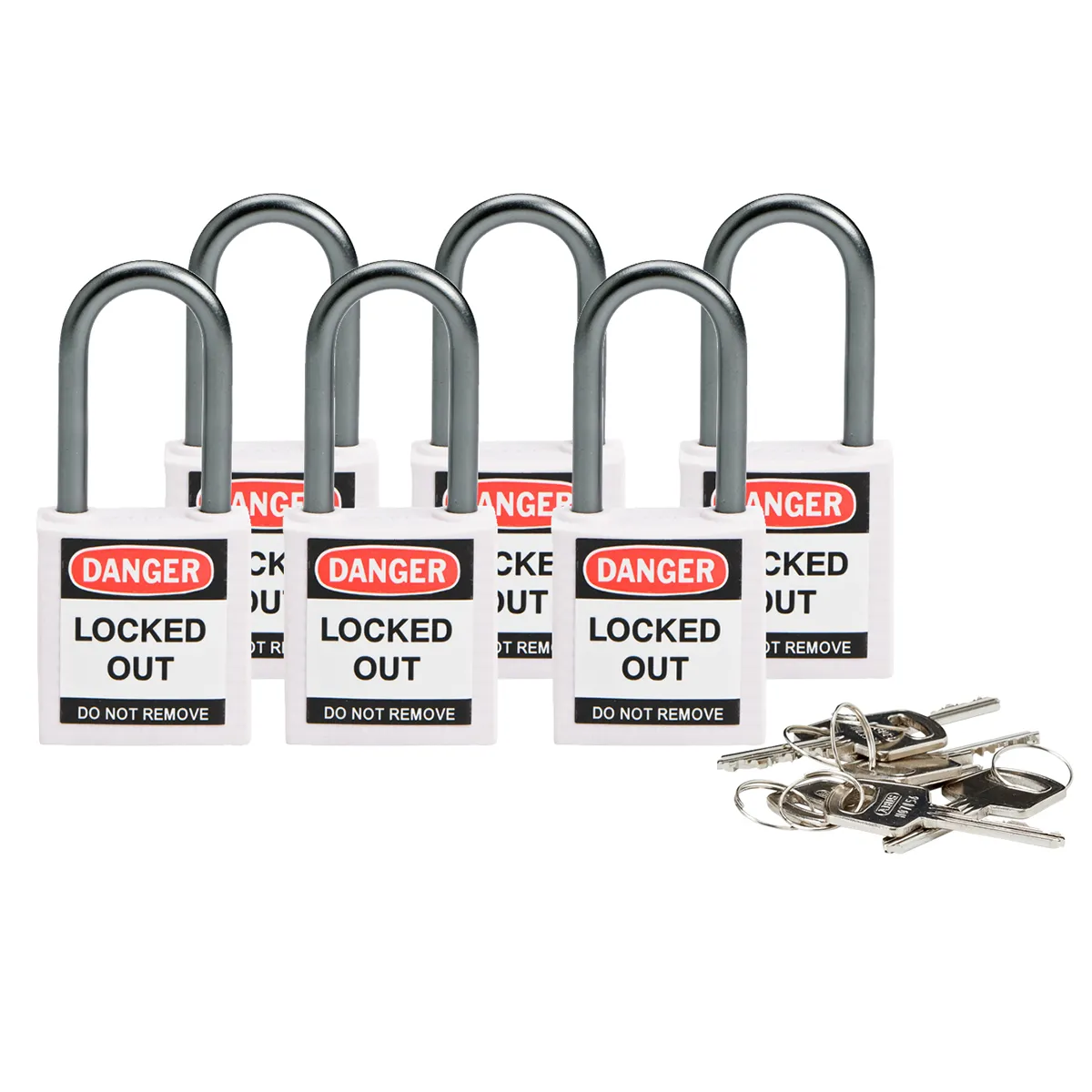 Brady COMPACT SAFE PADLOCK 38MM SHA KD WHITE/6 Pic_1