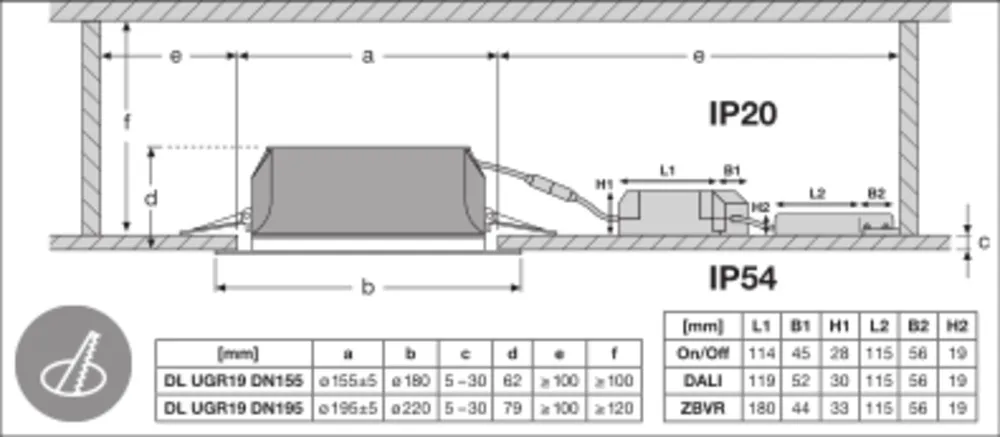 LEDVANCE GMBH DL UGR19 PFM DN195 21 W 840 WT IP54 ZBVR Pic_7