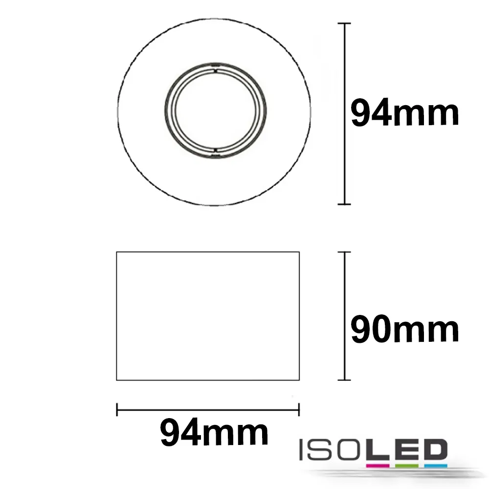 ISOLED Deckenaufbauleuchte rund für GU10/MR16 Pic_2