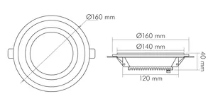 Nobile Licht LED Glas Panel 160 R SCCT 350mA Pic_6
