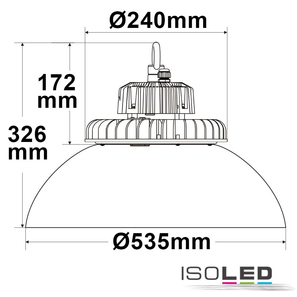 ISOLED LED Hallenleuchte FL 120W, Alu-Reflektor Pic_1
