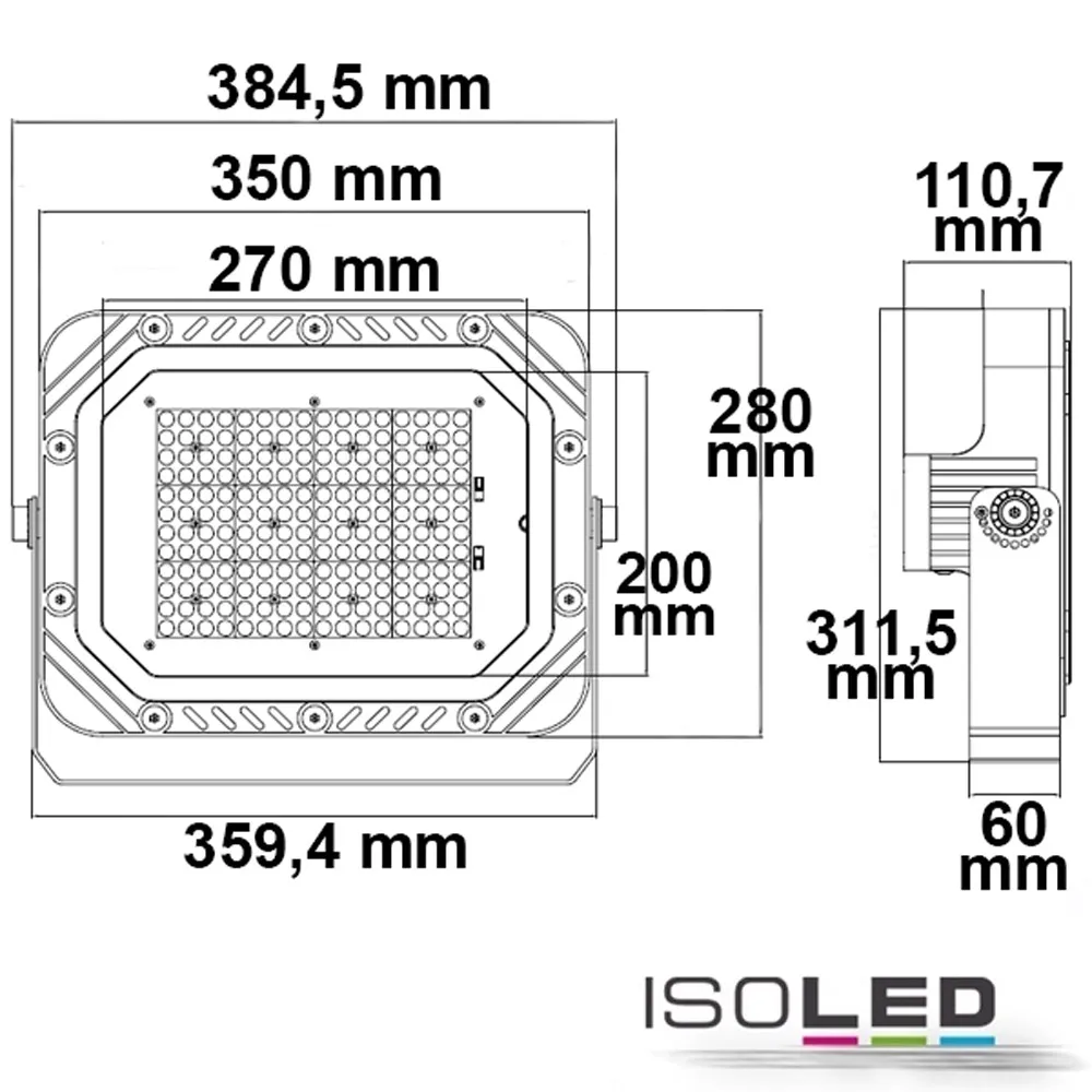 ISOLED LED Fluter SMD 150W, 75°*135° Pic_1