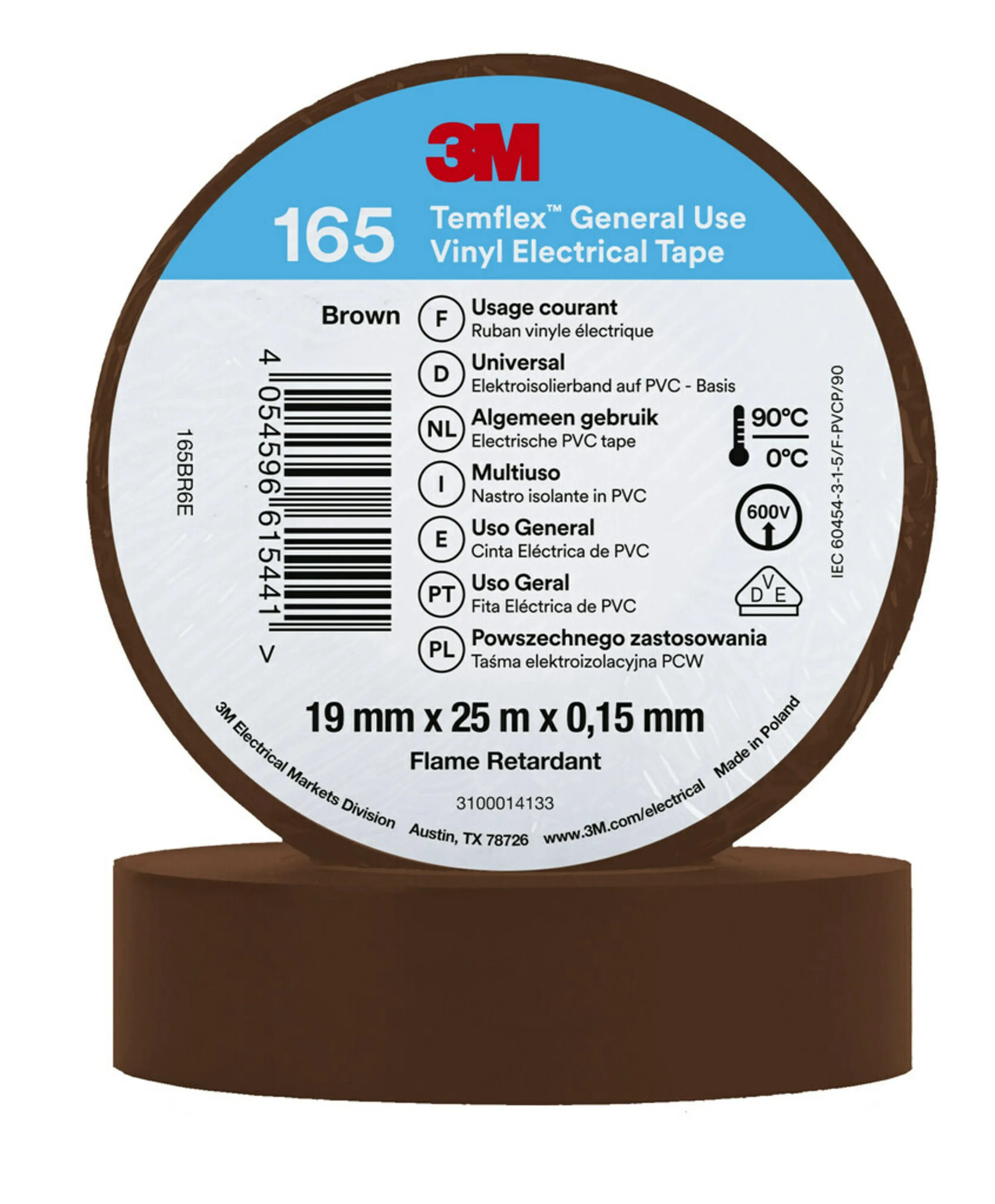 3m Temflex165 19x25Brown Pic_1