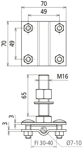 Dehn + Söhne AK 7.10 FL40 GBM16X65 V4A Pic_2