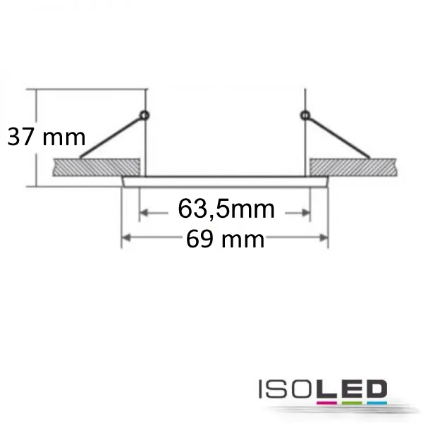 ISOLED Einbaurahmen Slim rund für GU10/MR16 Pic_2