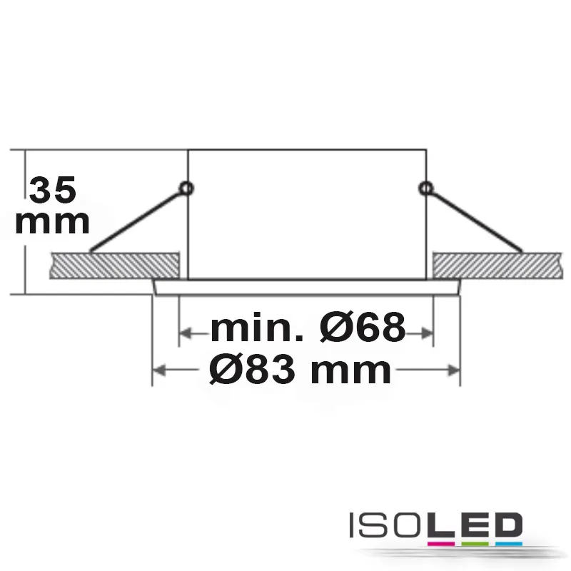 ISOLED Einbaurahmen Sys-68 für GU10/MR16 Pic_2