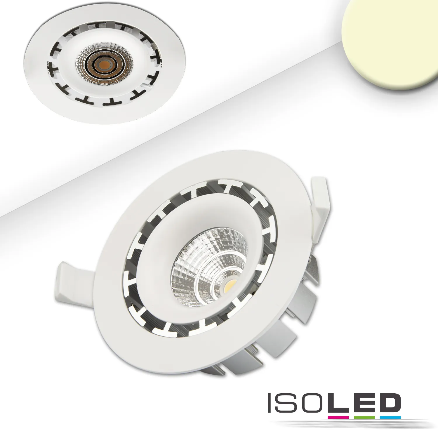 ISOLED LED Einbaustrahler COB, weiß Pic_1