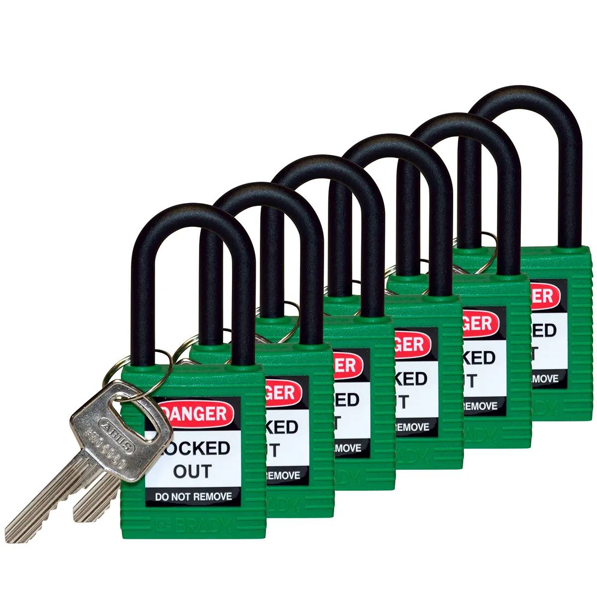 Brady SFTY PADLOCK NYLON 38MM SHA GREEN 6/PAC Pic_1