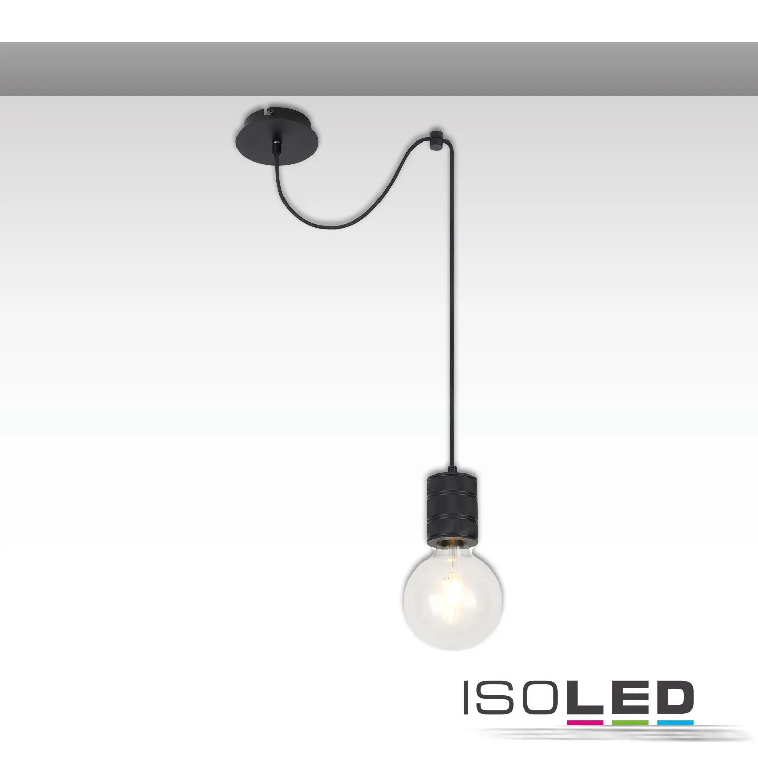 ISOLED Hängeleuchte Metall schwarz Pic_1