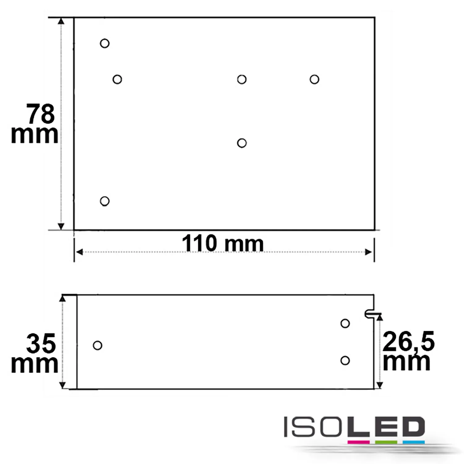ISOLED LED Trafo 24V/DC, 0-35W, Gitter Pic_1