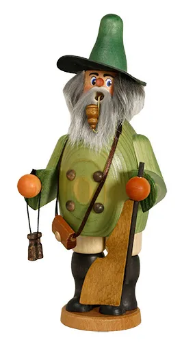 Erzgebirgische Volkskunst Schmidt Räuchermann Jäger - Höhe 26 cm Pic_1