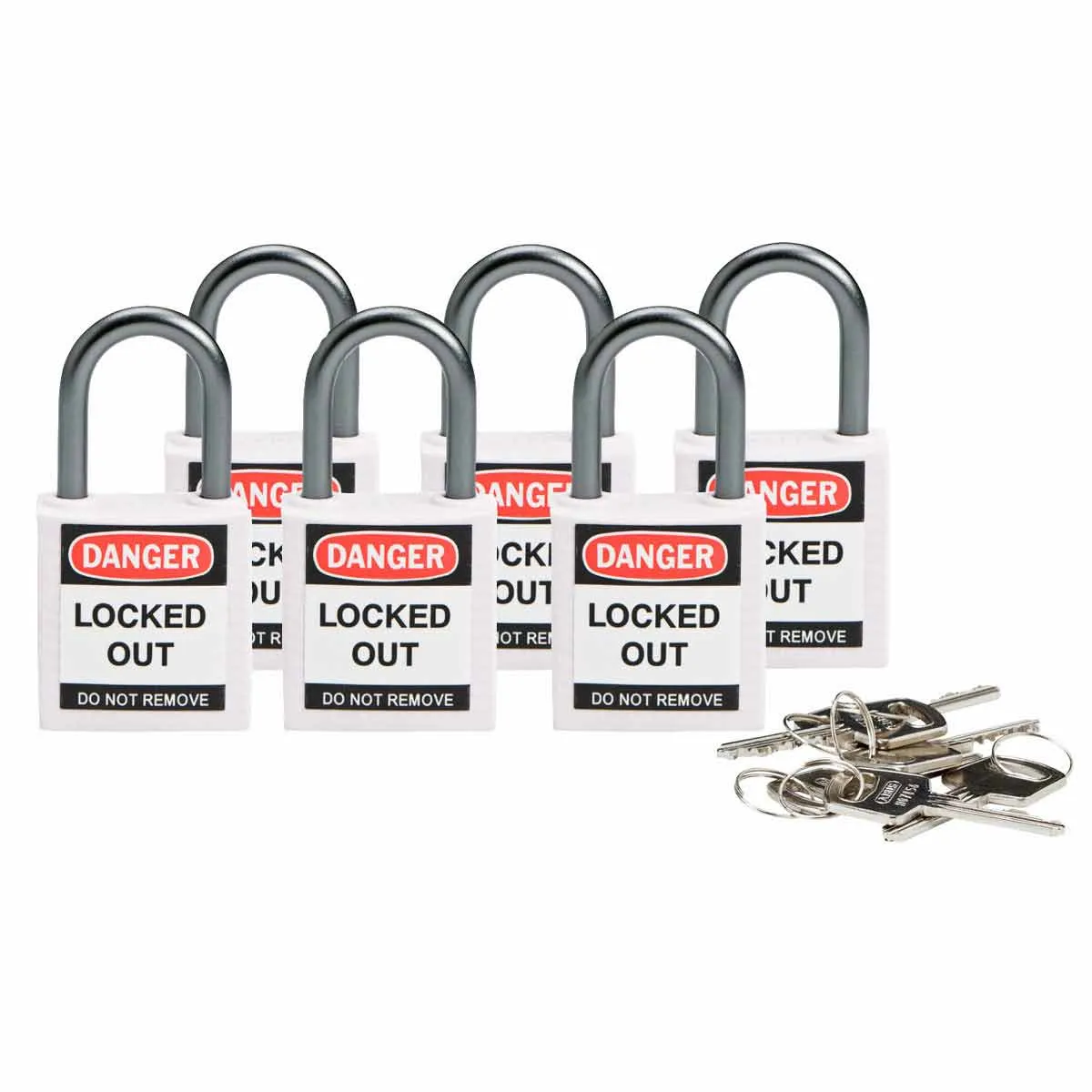 Brady COMPACT SAFE PADLOCK 25MM SHA KD WHITE/6 Pic_1