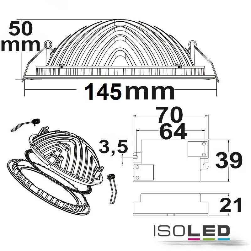 ISOLED LED Downlight LUNA 15W Pic_1