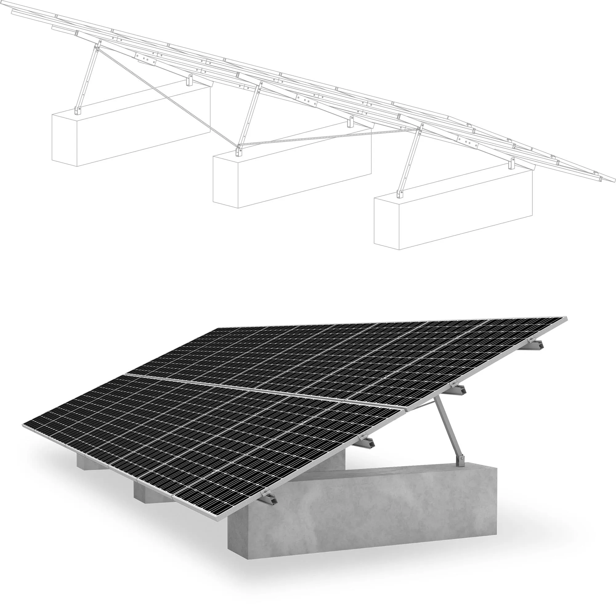K2 Systems GmbH P| A-Rack GMS-Kit 15/20/25° 0.8kN/m² Pic_1