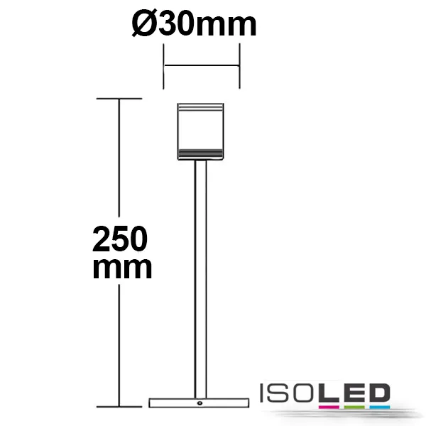 ISOLED LED Vitrinen-Leuchte, chrom, 3W 25° Pic_2