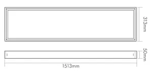Nobile Licht Aufbaurahmen für LED Panel 1500x300 Pic_5