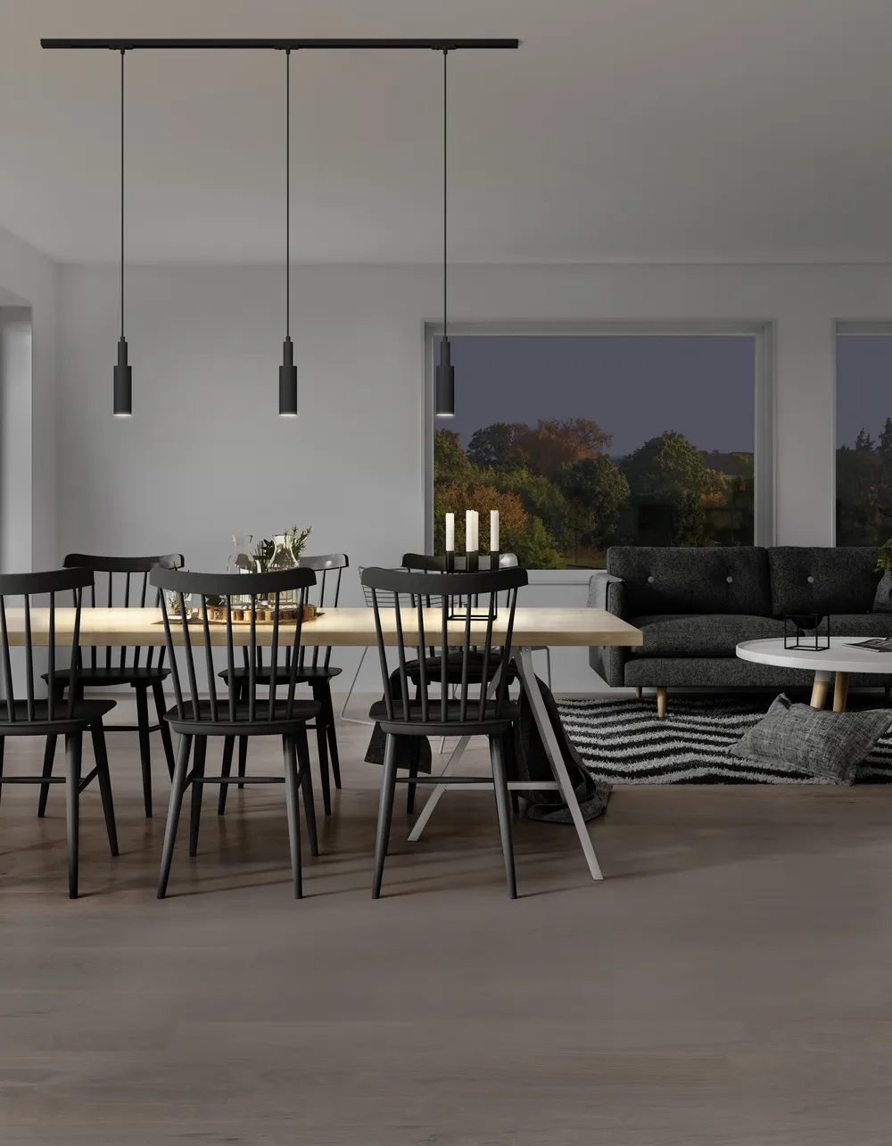 Ledvance Tracklight Pendant Cylinder GU10 Black Pic_1