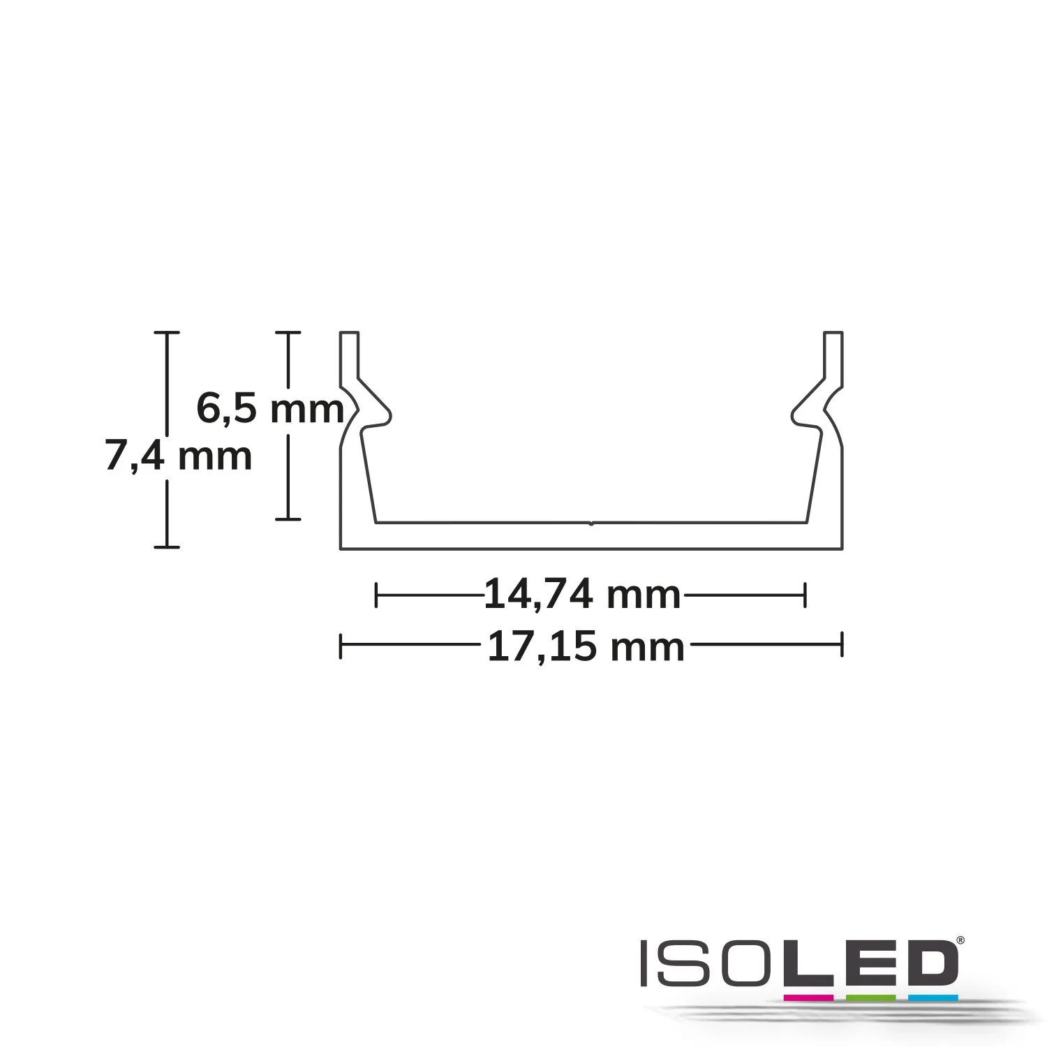 ISOLED LED Aufbauprofil PURE14 S Aluminium Pic_1