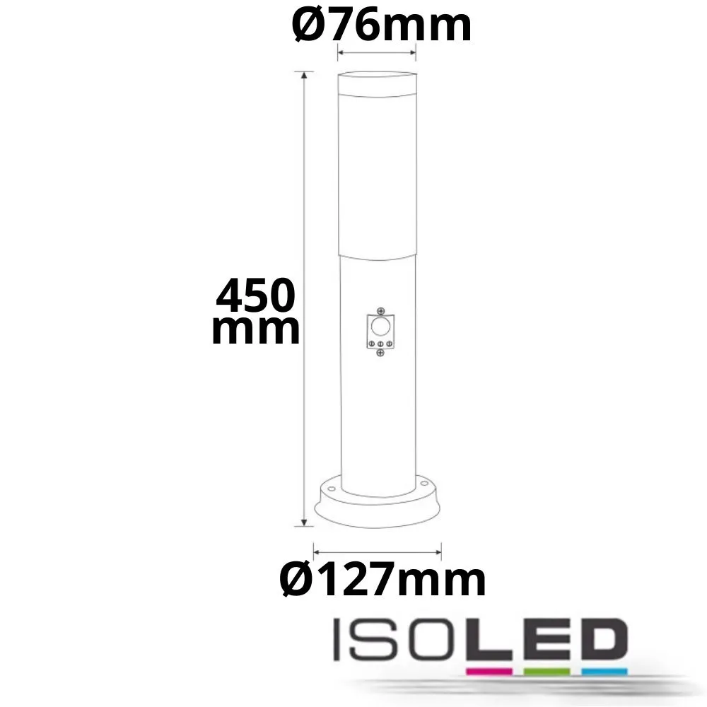 ISOLED Pollerleuchte 450 anthrazit, IP44 Pic_2