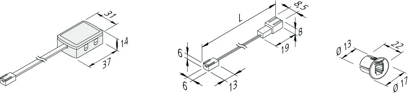 Hera, Enger LED 24 4-fachVerteiler mit LED 24-Stecker Pic_2