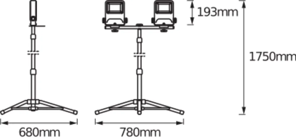 Ledvance LED Worklight Tripod 2x30W 4000K Pic_2