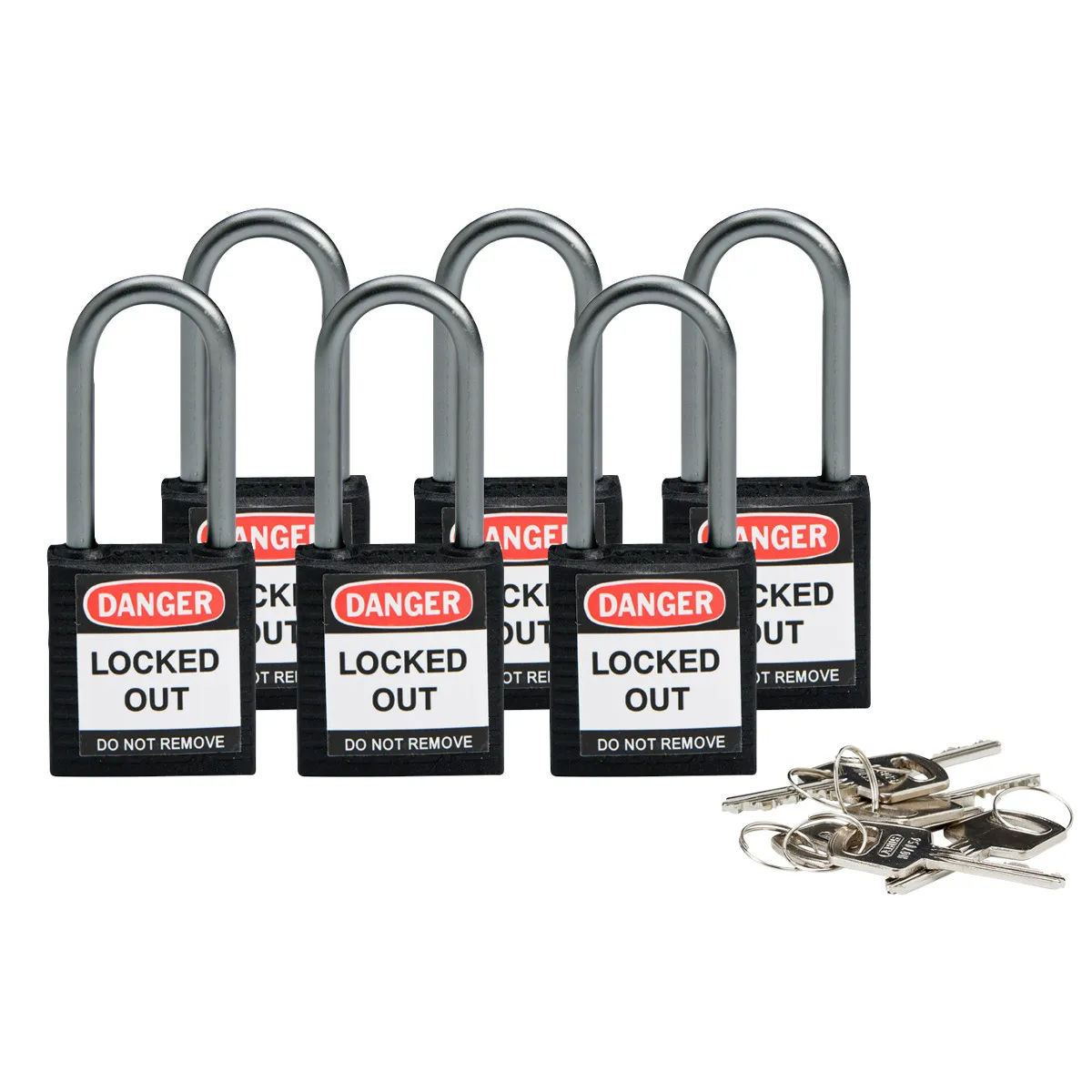 Brady COMPACT SAFE PADLOCK 38MM SHA KD BLACK/6 Pic_1