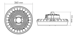 Nobile Licht LED Hallenleuchte F260-SI nicht dimmbar Pic_5