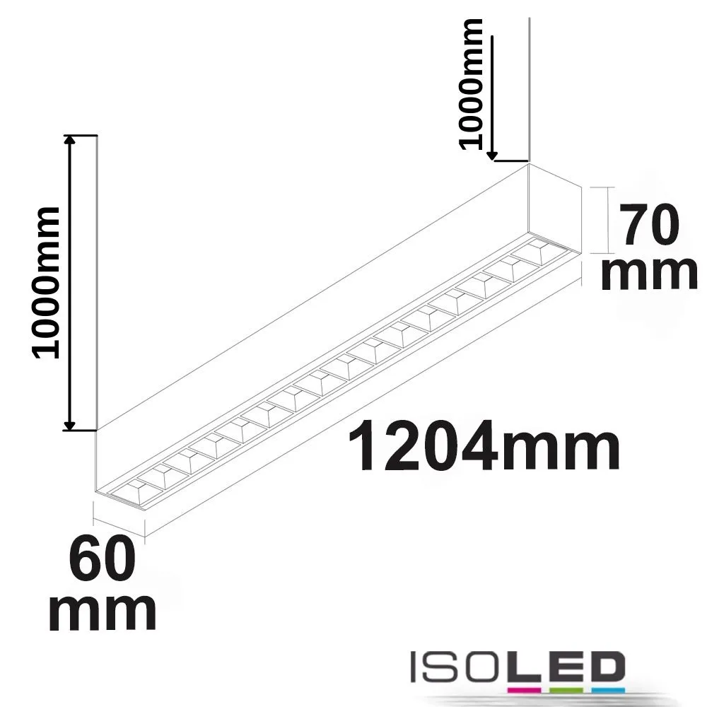 ISOLED LED Aufbau/Hängeleuchte Linear Raster Pic_2
