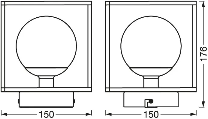 Ledvance Decor Square 150x150mm G9 IP44 BK Pic_4