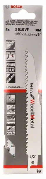 Bosch Säbelsägeblatt S 610 VF Pic_5