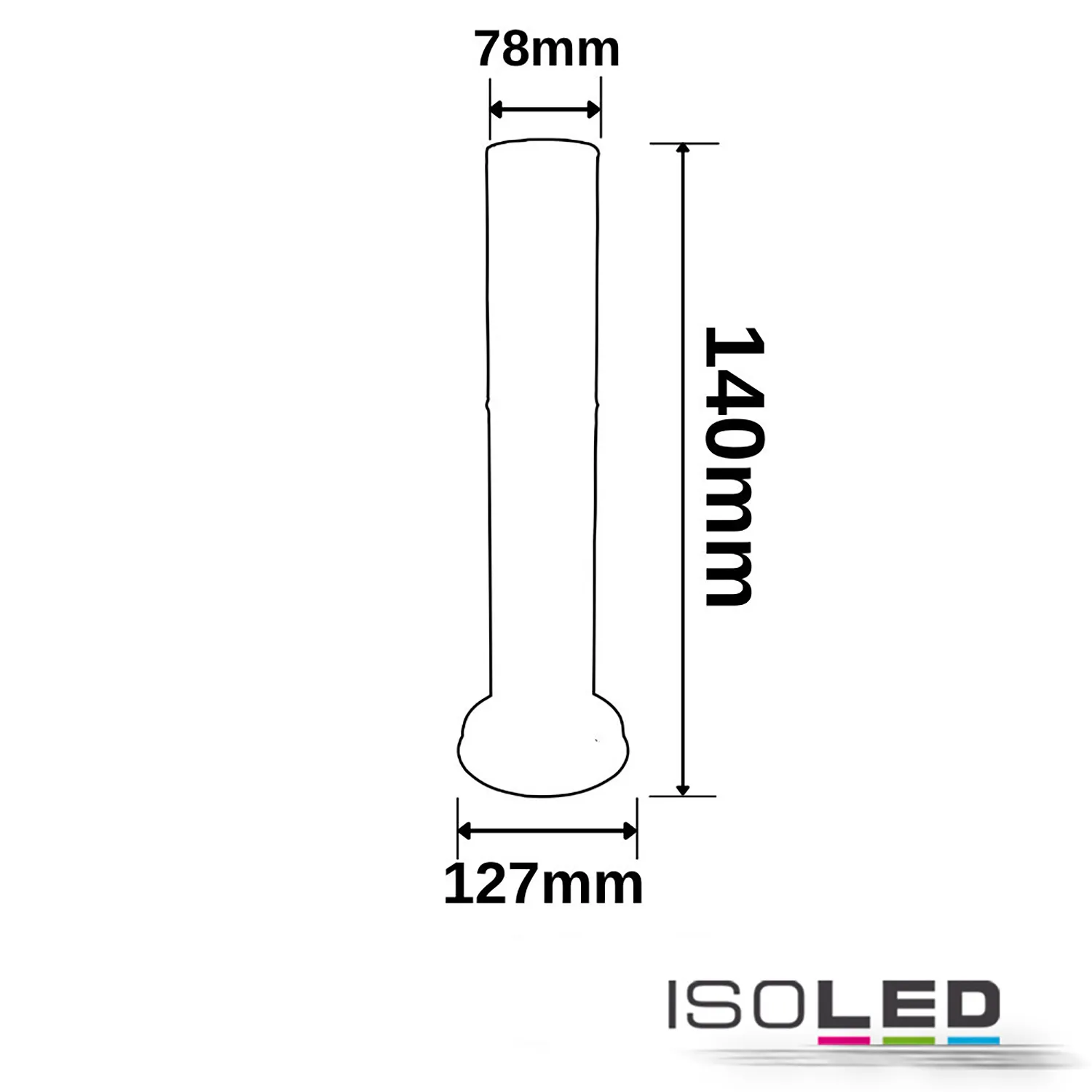 ISOLED Pollerleuchte 450 anthrazit, IP44 Pic_1